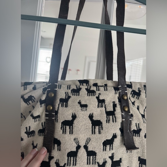 Anthropologie Jasper and Jeera Llama Tote Bag - Picture 4 of 6
